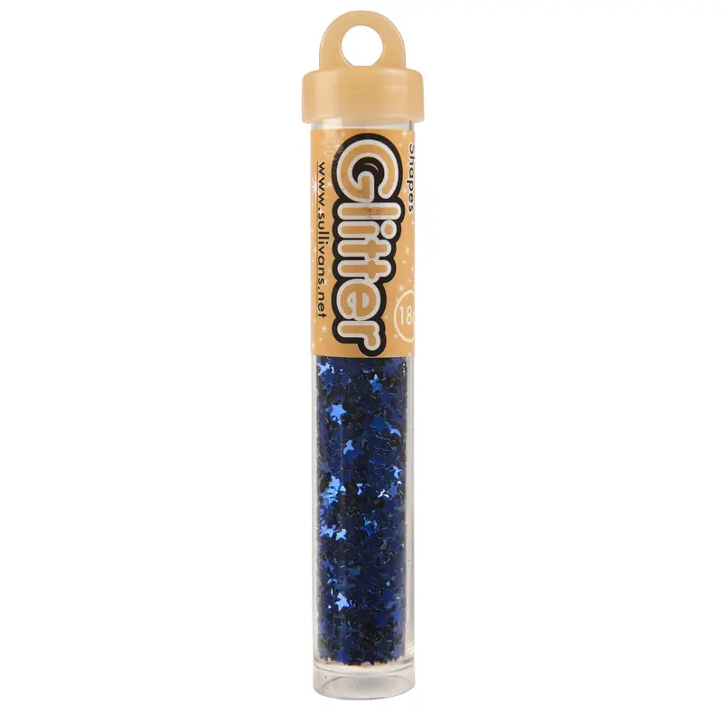 Sullivans Royal Blue Star-Shaped Glitter – 15G Fine Craft Sparkle 1