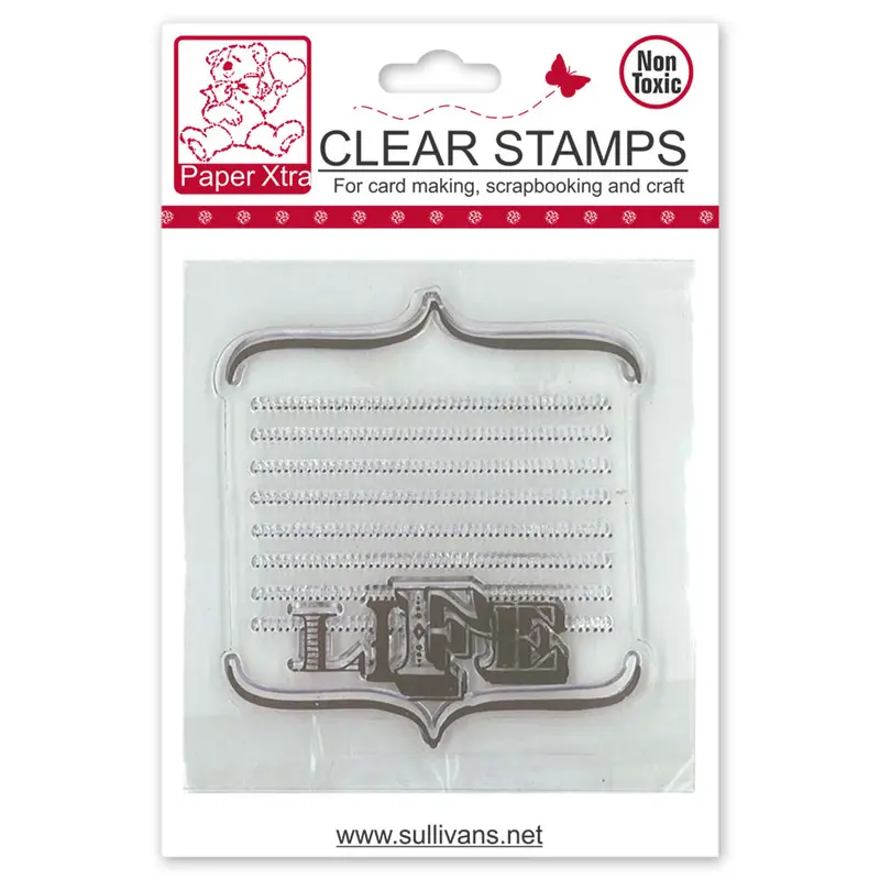 Sullivans Transparent Photopolymer Stamp – 'Life' Design, 8.5 Cm Square 1