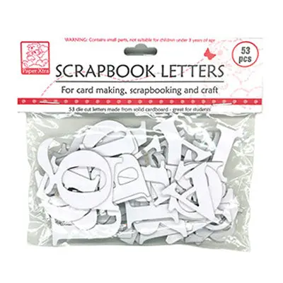 Sullivans White Scrapbook Letter Stickers – Set Of 53 Uppercase Characters 1