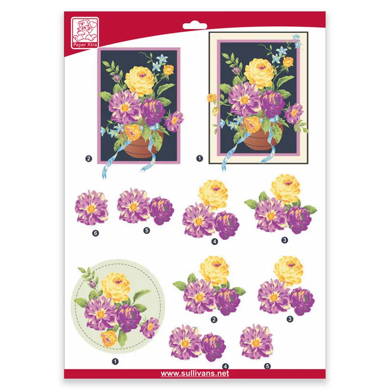 Sullivans Yellow Rose Decoupage Paper Sheet – 210 Mm × 300 Mm Floral Design 1