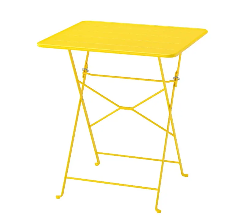 Sundsö High-Gloss Yellow Foldable Table – Compact 65X65 Cm Design 1