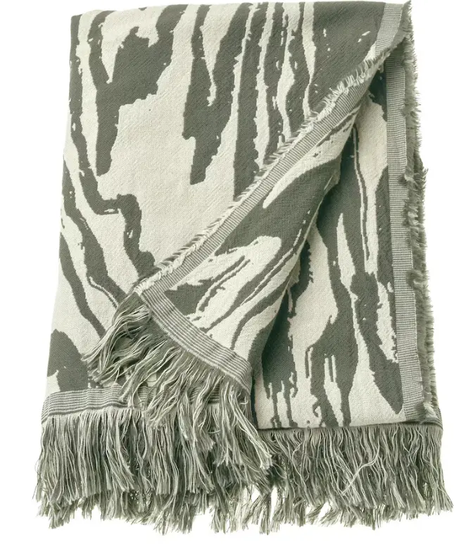 Tandmott Two-Tone Grey-Green And Off-White Throw – 130X170 Cm 1