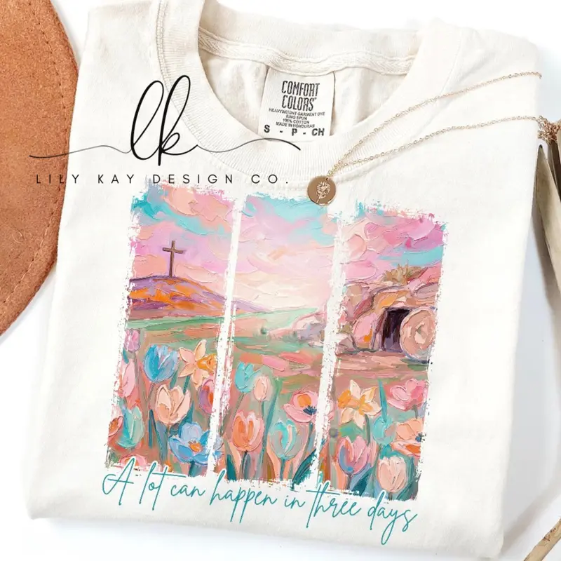 Three Days Later – Resurrection-Themed Faith Design 1