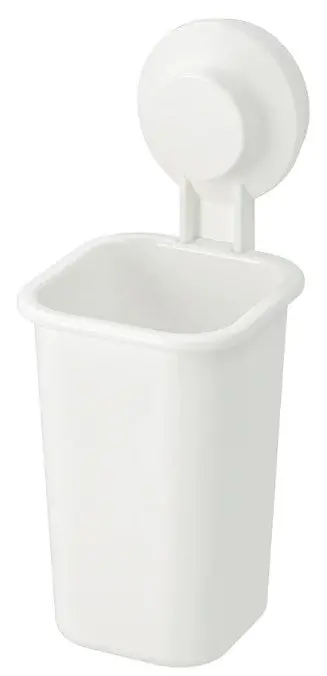 Tisken Wall-Mount Toothbrush Holder – Suction Cup Design, Sleek White Finish 1