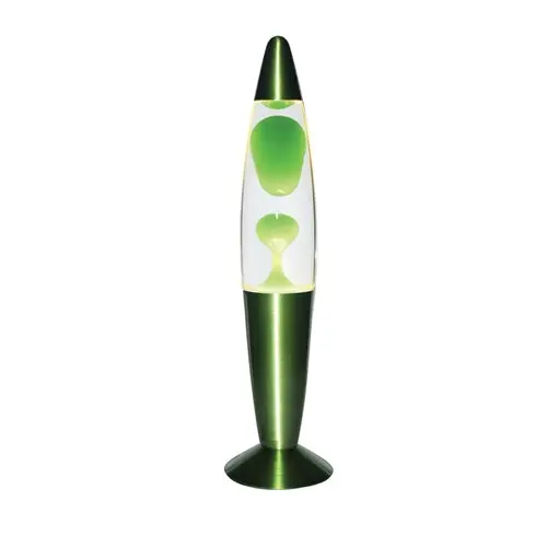 Tl110 Green & Clear Lava Table Lamp With Matching Green Base 1