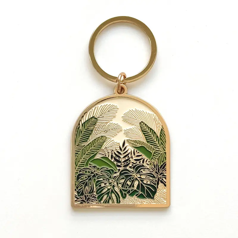 Tropical Conservatory Arch Keychain – Garden-Themed Gift 1