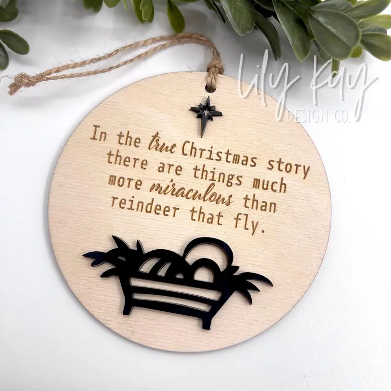 True Meaning Of Christmas Story Ornament 1