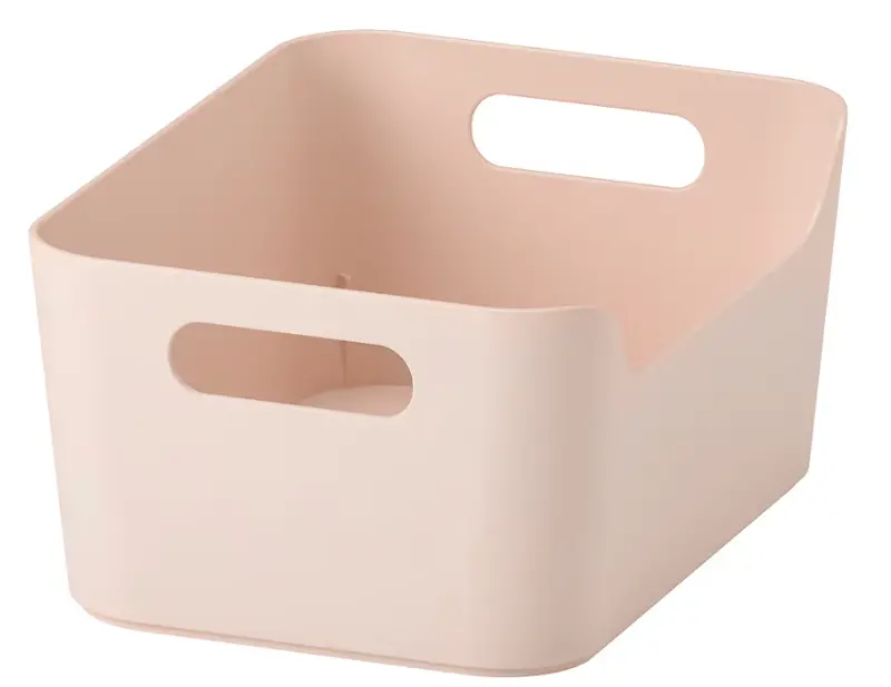 Uppdatera Storage Box – Light Pink Rectangular Organizer, 24X17 Cm 1