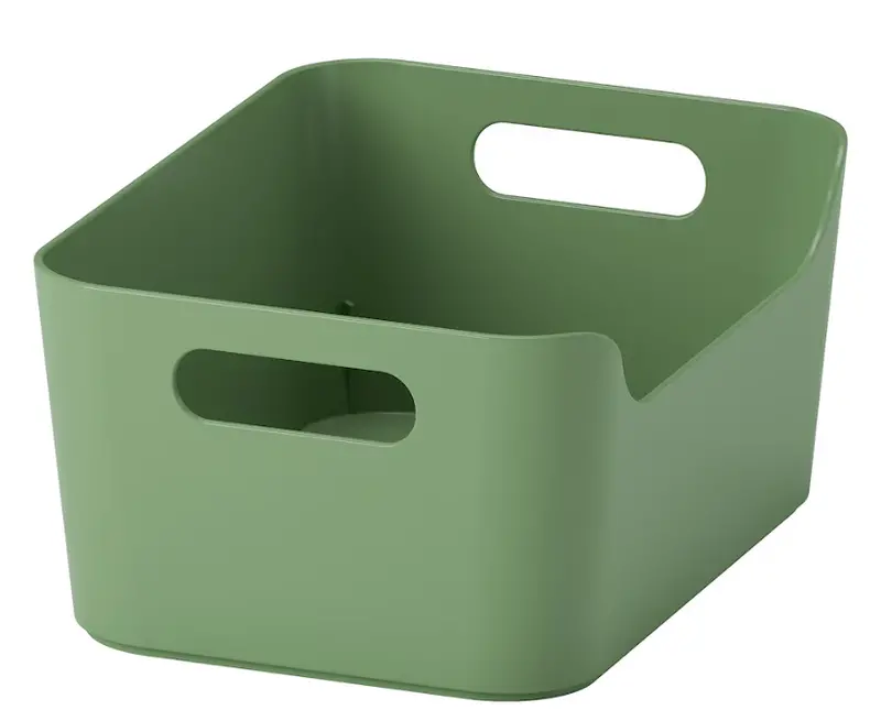 Uppdatera Storage Box – Sage Green Rectangular Organizer, 24X17 Cm 1