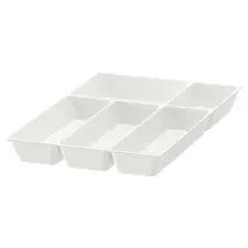 Uppdatera White Cutlery Tray – 32X50 Cm Flatware Divider 1