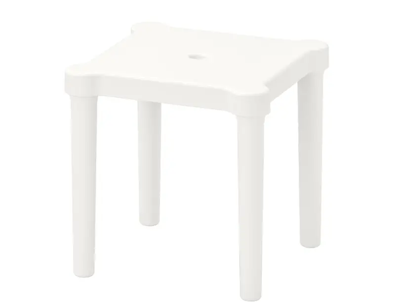 Utter Lightweight Children’S Stool – Matte White Plastic, Compact & Stackable 1