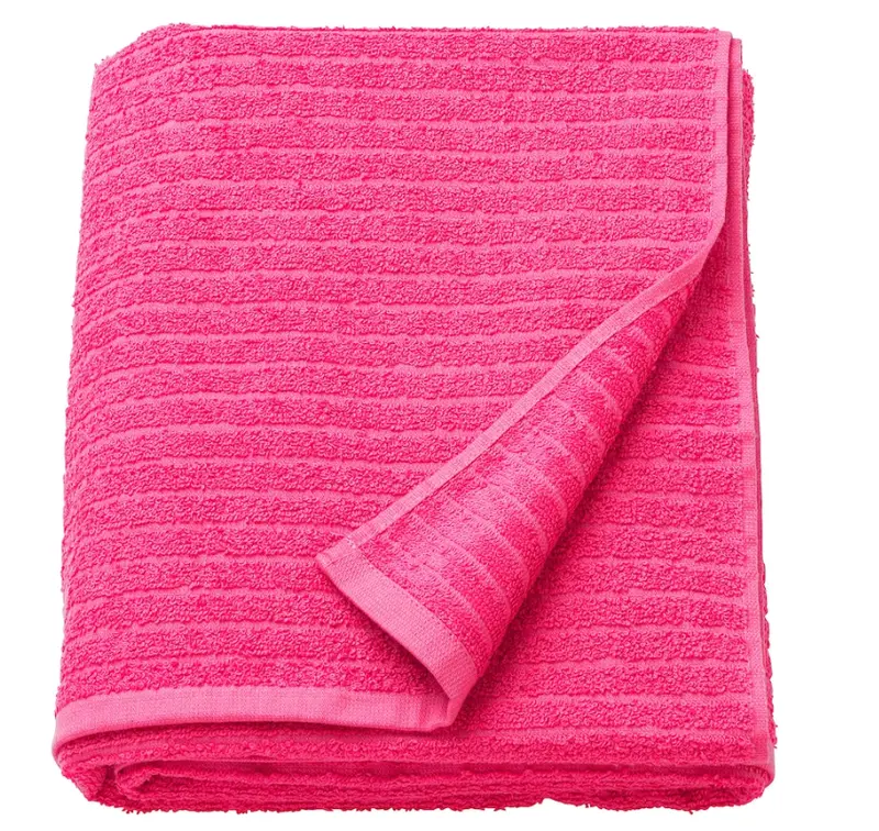 Vågsjön Extra-Large Bright Pink Bath Sheet – 100X150 Cm 1