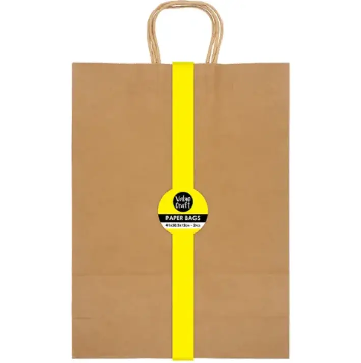 Value Craft Natural-Look Diy Gift Bags – Large Size, 2-Pack 1