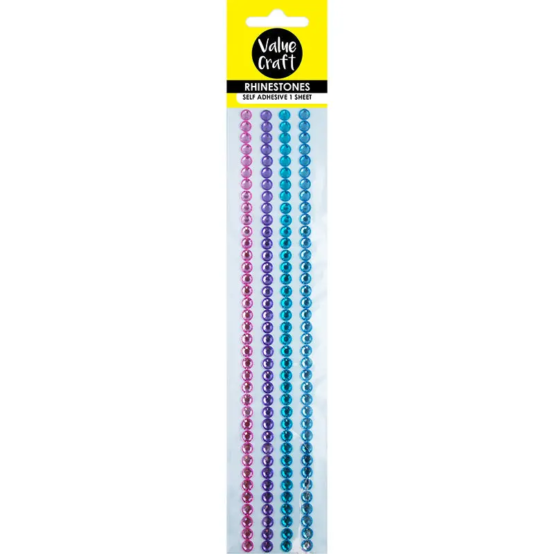Value Craft Pastel Rhinestone Strip Stickers – 8Mm Width 1