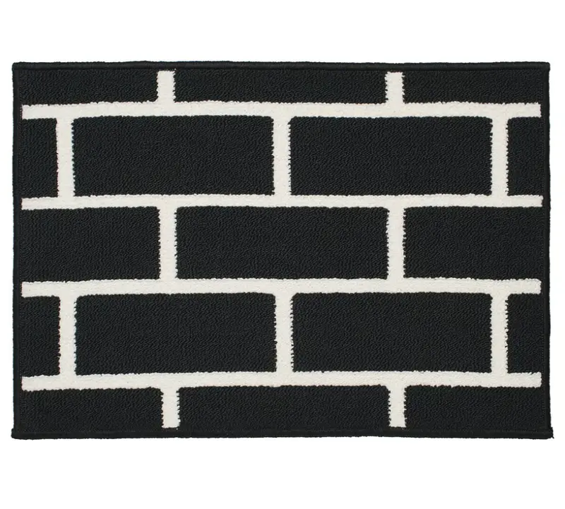Vandplats Black Brick-Print Indoor/Outdoor Door Mat – 40X60 Cm 1