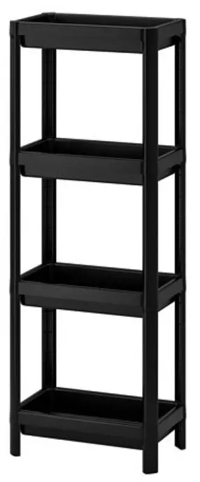 Vesken Modular Shelf Unit – Black, 36X23X100 Cm 1