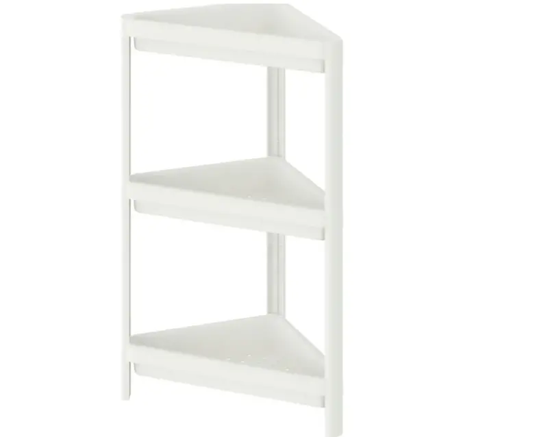 Vesken White Corner Shelf Unit (33X33X71 Cm) 1