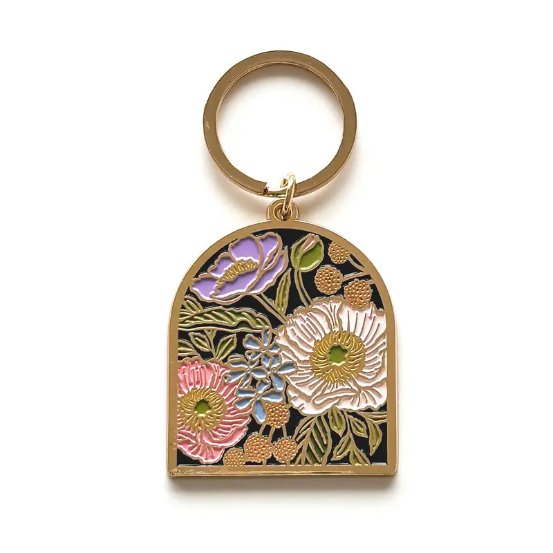 Vibrant Flora Arch Keychain – Nature-Themed Gift 1