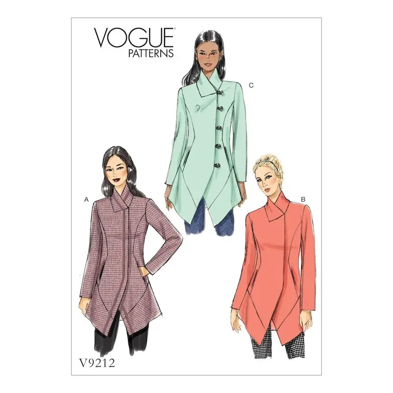Vogue Sewing Pattern V9212: Structured Misses' Jacket With Seams And Collar 1