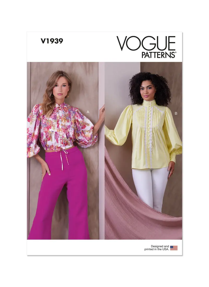 Vogue V1939 Sewing Pattern: Misses' Slim-Fit Top Or Sleeveless Vest 1