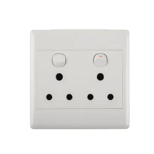 White 4X4 Double-Wall Electrical Socket Plate – Redisson D01 1