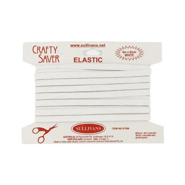 White 6Mm Elastic Band – Sullivan'S 1