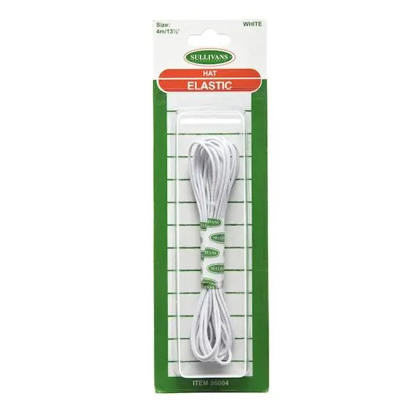 White Hat Elastic By Sullivan – 4-Metre Roll, Lightweight Stretch Band 1