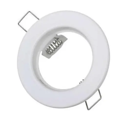 White Pressed-Metal Downlight Housing – Straight Mount, Mr501/Wh 1