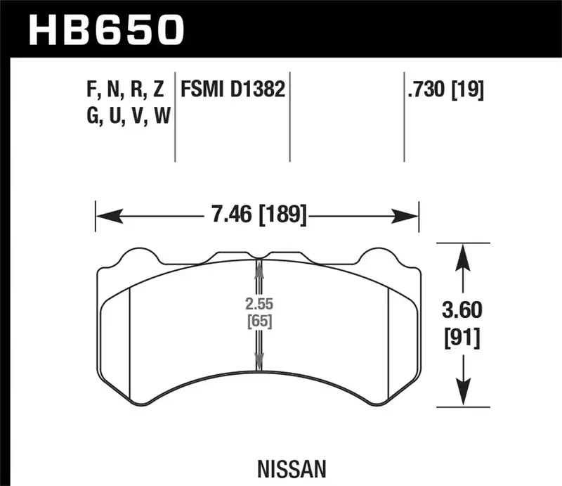 Hawk Hp Plus Brake Pads – Hb650N.730 High-Friction Compound With 0.6273" Thickness For Track & Street Use 1