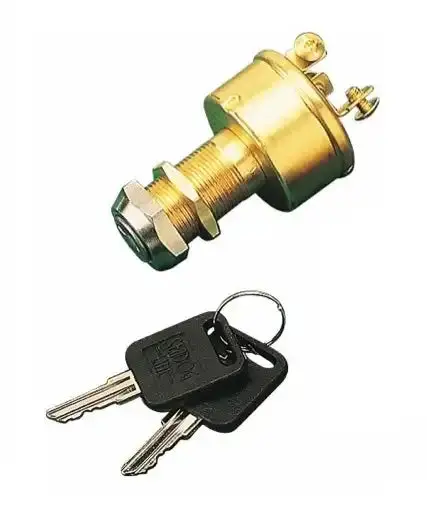 Sea Dog 420350-1 Brass 3-Position Ignition Key Switch 1
